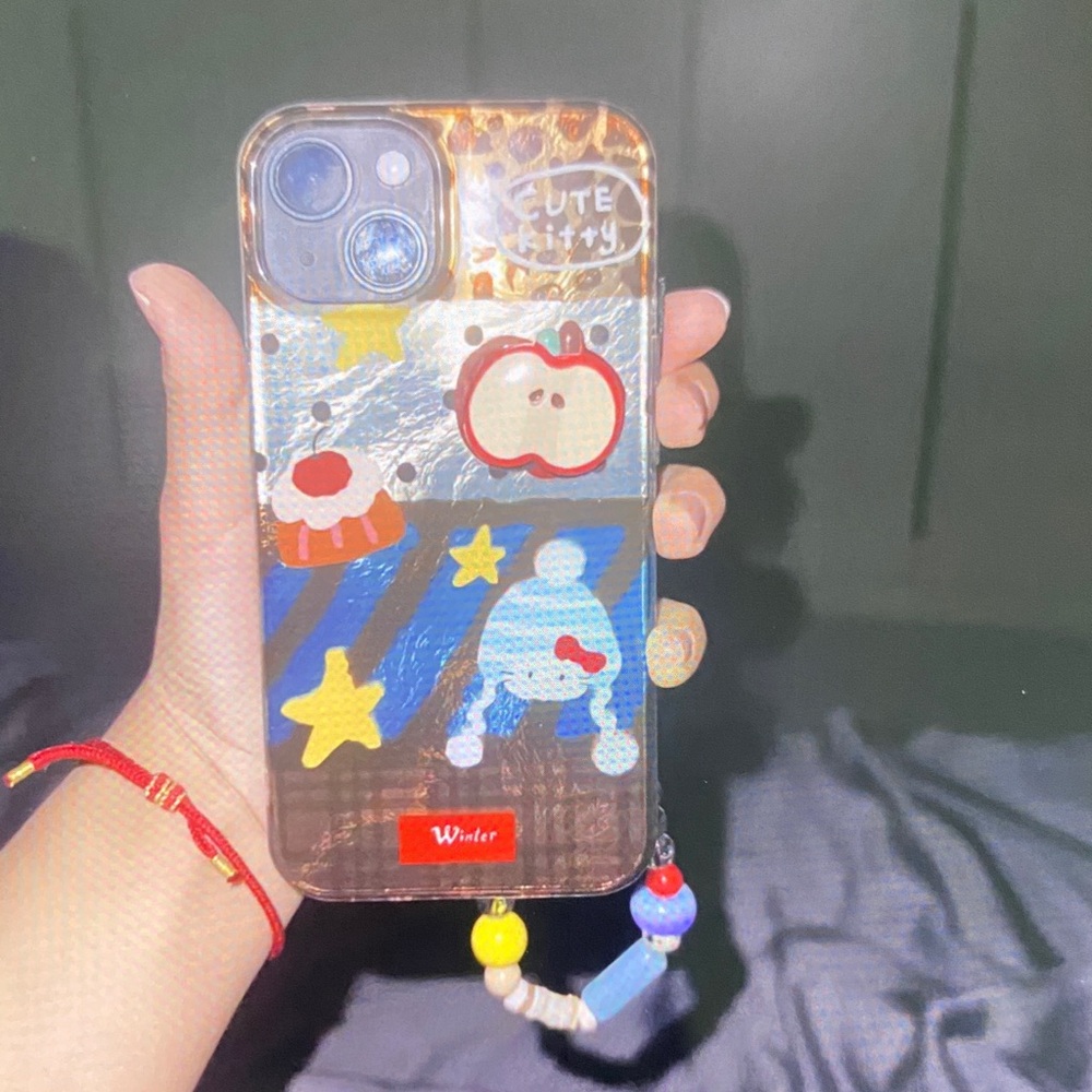 WHIT Cute Kitty Case with Starry Design and Charm